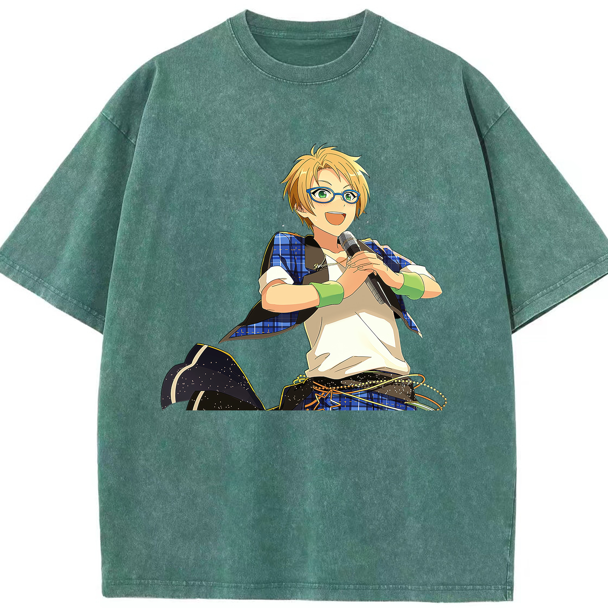 （画像用） あんさんぶるスターズ! Ensemble Stars 綿100% ヴィンテージ風 半袖Tシャツ（フロントプリント）